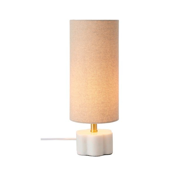 Baltos spalvos/smėlio spalvos iš lino stalinis šviestuvas (aukštis 33 cm) Joline – Ellos Home-image-3