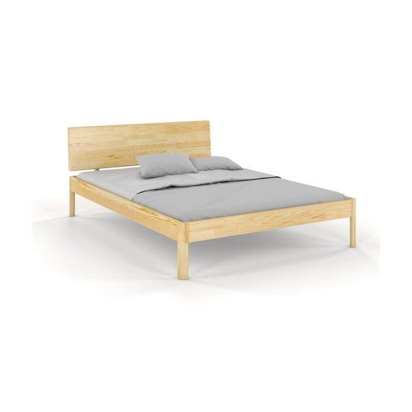 Natūralios spalvos dvigulė lova iš pušies medienos 160x200 cm Ammer - Skandica