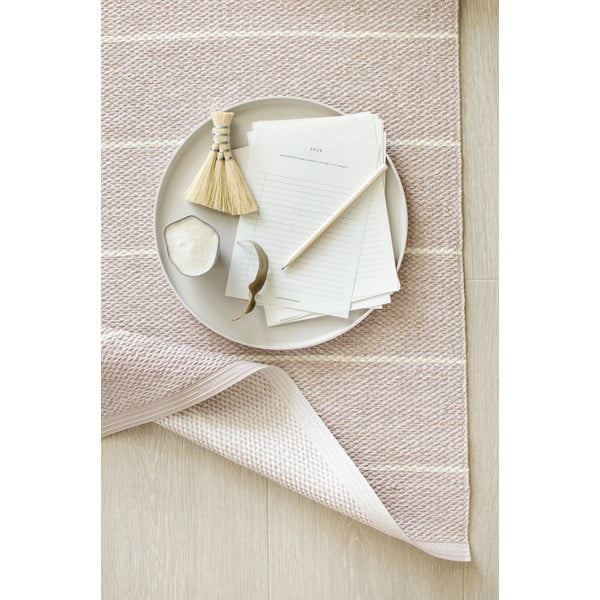 Šviesiai rožinės spalvos lauko ir vidaus kilimas 70x90 cm Carl Pale Rose – Pappelina-image-1