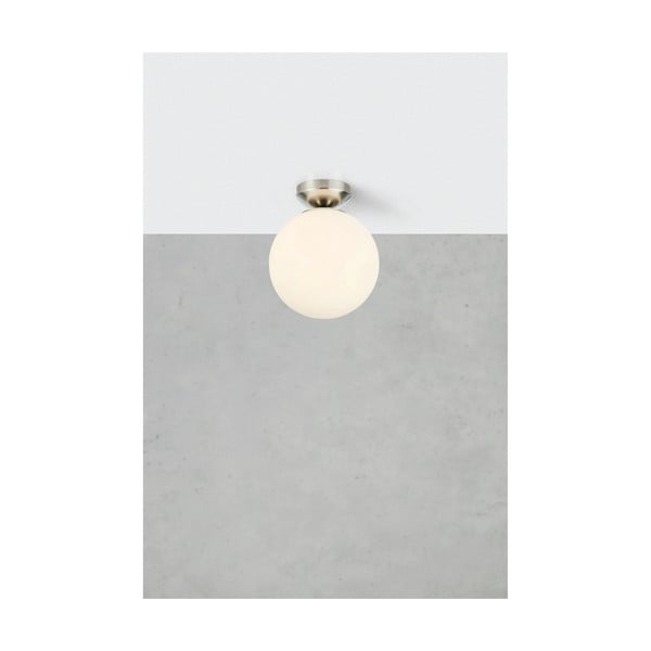 Baltos spalvos/sidabrinės spalvos lubinis šviestuvas su stiklo gaubtu Stintino – Markslöjd-image-1