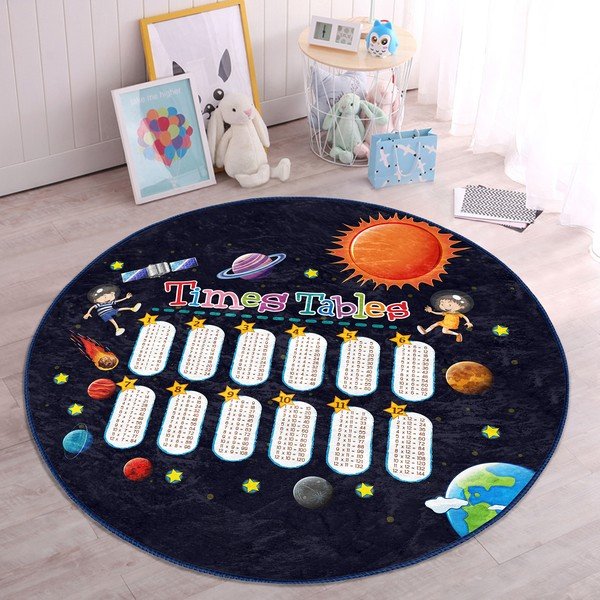 Vaikiškas kilimas juodos spalvos ø 80 cm Comfort – Mila Home-image-2