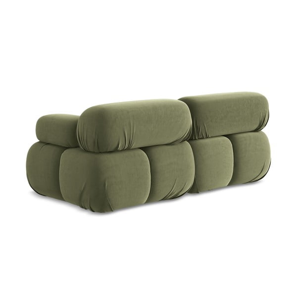 Šviesiai žalios spalvos iš velveto sofa 190 cm Lokua – Makamii-image-4