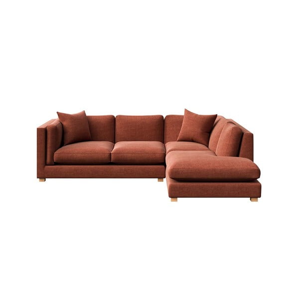 Kampinė sofa raudonos plytų spalvos (su dešiniuoju kampu) Pomo – Ame Yens