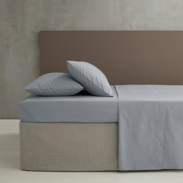 Pilkos spalvos iš perkalio paklodė 230x260 cm Easy Iron Percale – Catherine Lansfield-image-1