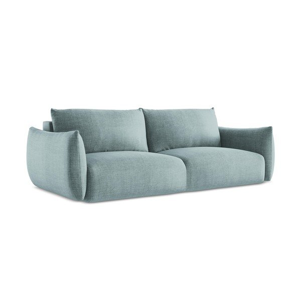 Mėlynos spalvos sulankstoma sofa 230 cm Leila – Makamii-image-3