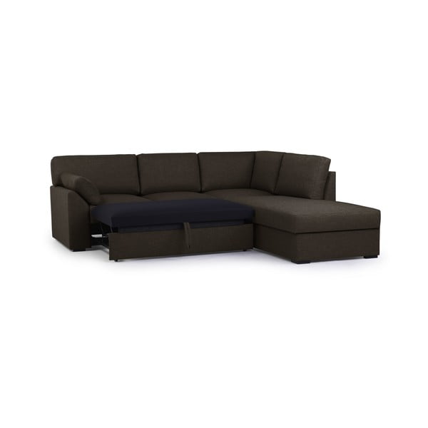 Sulankstoma kampinė sofa rudos spalvos (su dešiniuoju kampu) Janson – Scandic-image-3