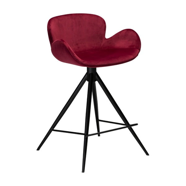 Raudona baro kėdė DAN-FORM Denmark Gaia Velvet, aukštis 87 cm