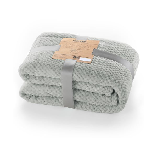Pilkas mikropluošto pledas DecoKing Henry, 240 x 220 cm-image-3