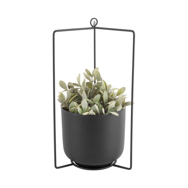 Juodos spalvos metalinis pakabinamas vazonas PT LIVING Spatial, aukštis 36 cm-image-2