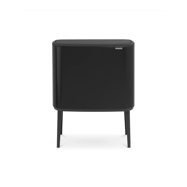 Iš plieno šiukšliadėžė matinės juodos spalvos rūšiavimui/galima atidaryti palietus 34 l Bo Touch Bin – Brabantia-image-3