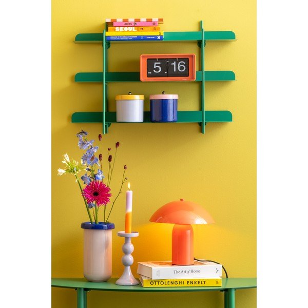 Mėlynos spalvos iš metalo kelių aukštų sieninė lentyna 60 cm Cool Retro – PT LIVING-image-1