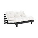 Sulankstoma sofa kreminės spalvos 160 cm Roots Black Night – Karup Design