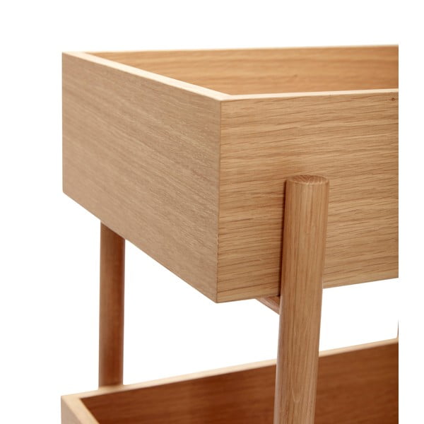 Iš ąžuolo masyvo konsolinis staliukas natūralios spalvos 34x43 cm Stack – Hübsch-image-2