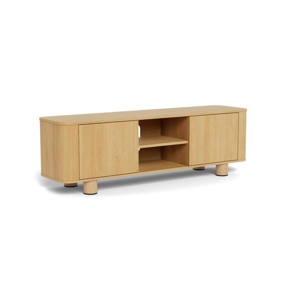 Natūralios spalvos TV spintelė iš ąžuolo 160x50x40 cm Atmore – Actona