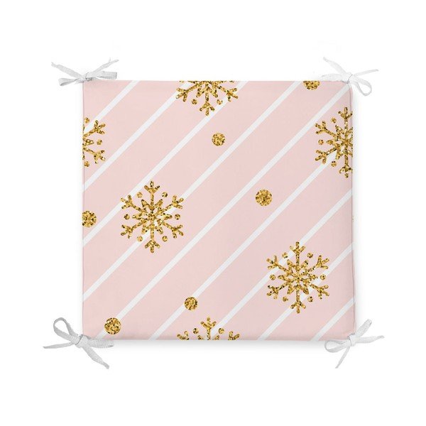 Kalėdinė sėdynės pagalvėlė iš medvilnės mišinio Minimalist Cushion Covers Pastel Ornaments, 42 x 42 cm
