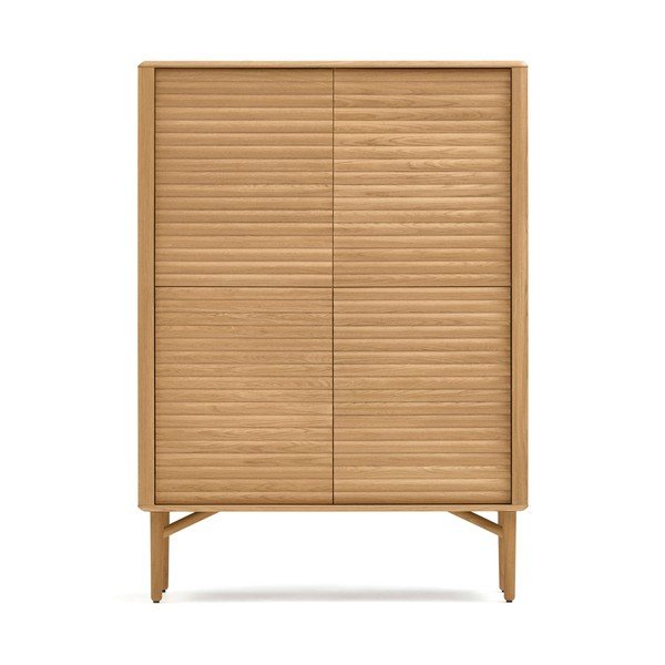 Natūralios spalvos spintelė iš ąžuolo 104,5x144x40 cm Lenon – Kave Home