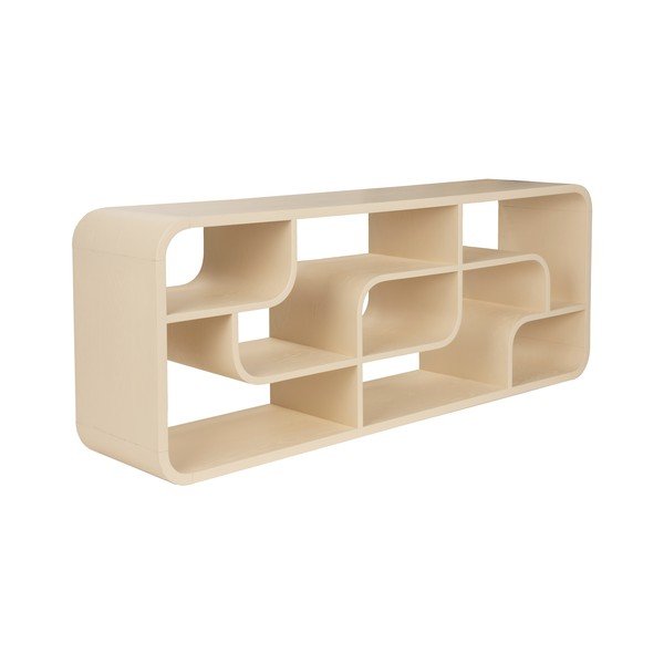 Kreminės spalvos iš ąžuolo masyvo knygų spinta  60x160x35 cm Seven – Zuiver-image-4