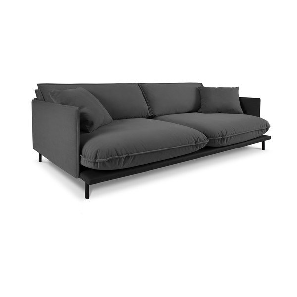Tamsiai pilka sofa su aksominiu paviršiumi Interieurs 86 Auguste-image-3