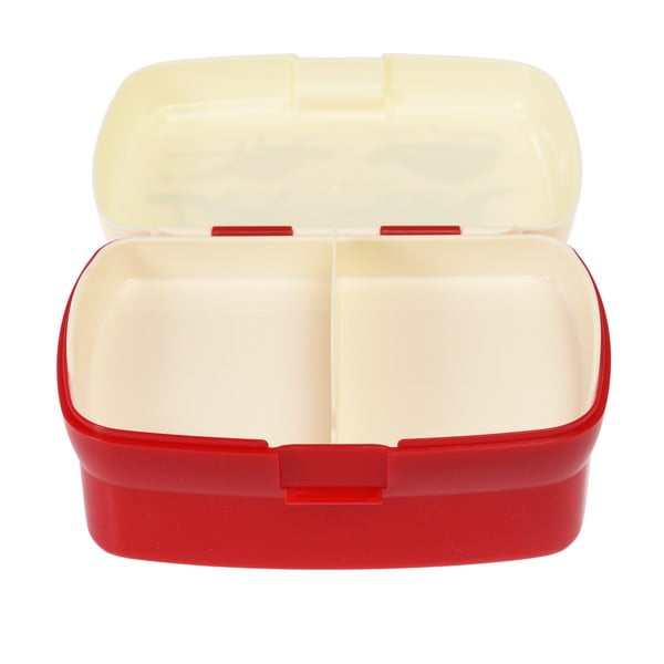 Raudonos spalvos/kreminės spalvos vaikiška pietų dėžutė Prehistoric Land – Rex London-image-2