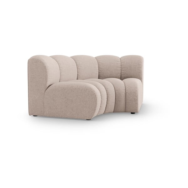 Smėlio spalvos iš šenilinio audinio modulinė sofos dalis (kintama) Lupine – Micadoni -image-1