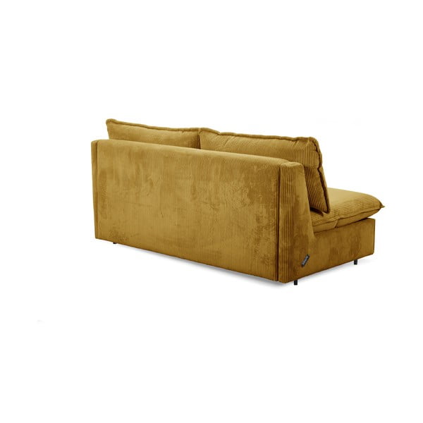 Iš kordinio velveto sulankstoma sofa geltonos spalvos 184 cm Isadora – Bobochic Paris-image-3