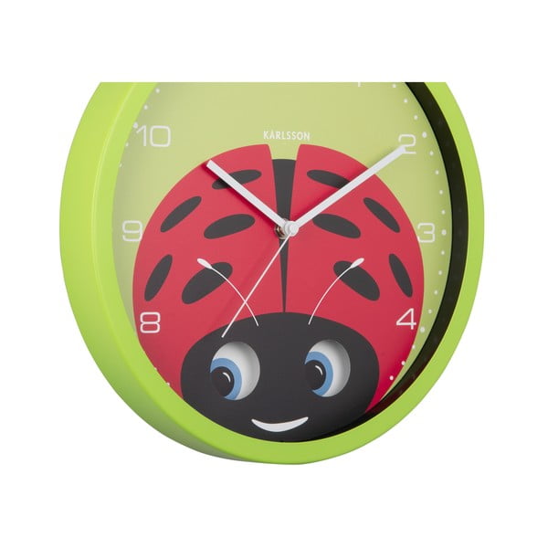 Vaikiškas laikrodis ø 31 cm Peekaboo Ladybug – Karlsson-image-3