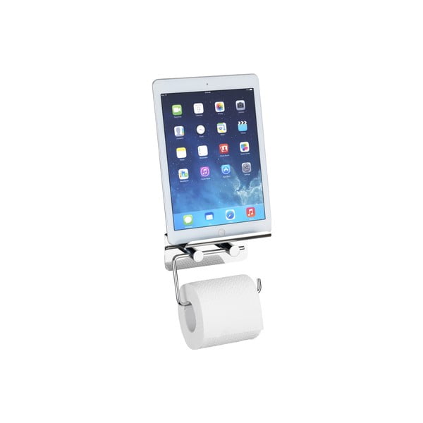 Savarankiškas tualetinio popieriaus laikiklis su vieta telefonui Wenko-image-1