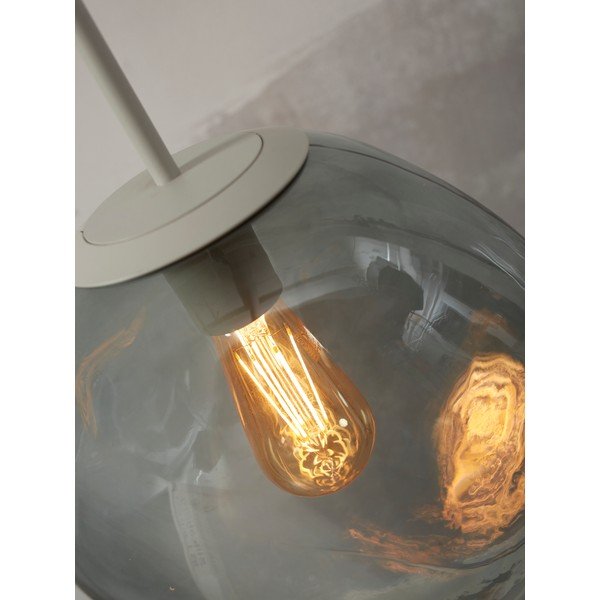 Kabantis šviestuvas pilkos spalvos ø 12 cm su stiklo gaubtu Helsinki – it's about RoMi-image-4