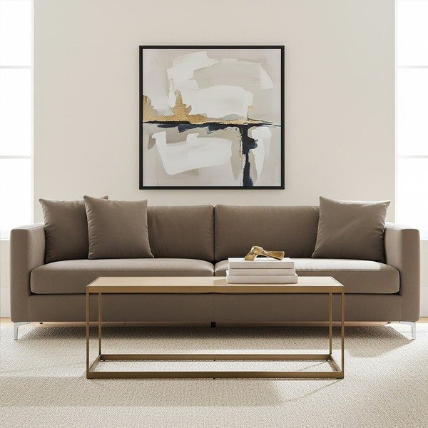 Rudos spalvos/natūralios spalvos kavos staliukas su ąžuolo dekoro stalviršiu 40x120 cm Grenoble – Premier Housewares-image-3