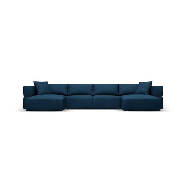 Kampinė sofa mėlynos spalvos („U“ formos) Esther – Milo Casa