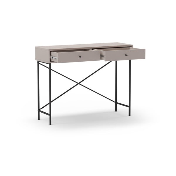 Konsolinis staliukas pilkos spalvos/smėlio spalvos 35x110 cm Titan – Marckeric-image-3