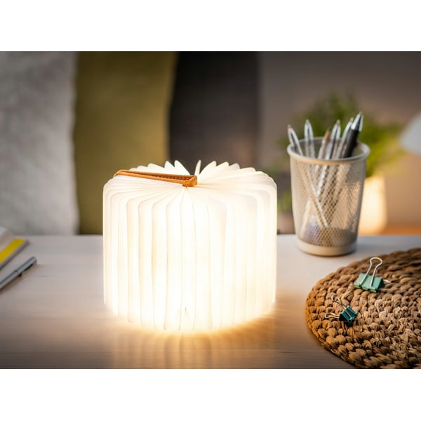 Oranžinės spalvos šviečianti dekoracija USB Booklight – Gingko-image-1