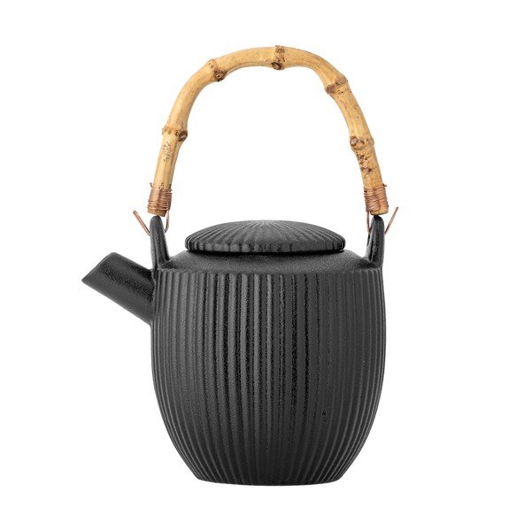 Juodos spalvos iš molio arbatinukas 850 ml Neri – Bloomingville