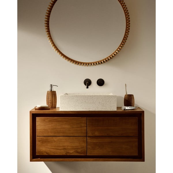 Rudos spalvos iš medienos muilinė Fraz – Kave Home-image-3