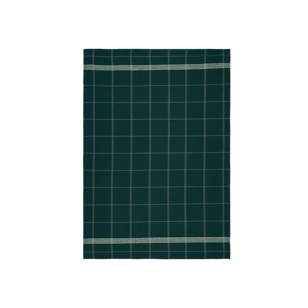 Södahl Geometrinis žalias medvilninis virtuvinis rankšluostis, 50 x 70 cm
