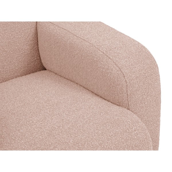 Sofa rožinės spalvos iš boucle 170 cm Molino – Micadoni Home-image-4