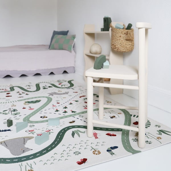Vaikiškas žaidimų kilimas kreminės spalvos 123x180 cm Garden Life – Nattiot-image-2