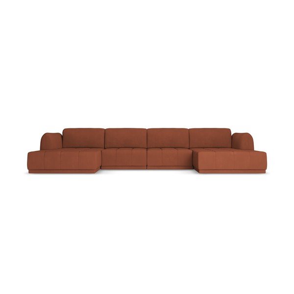 Oranžinės spalvos kampinė sofa Hoku – Makamii