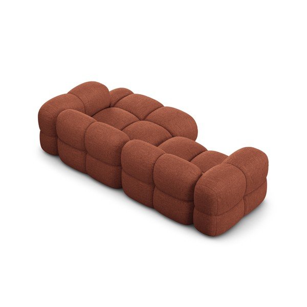 Raudonos plytų spalvos kampinė sofa (su dešiniuoju kampu/su gultu) Loretto – Cosmopolitan Design-image-4