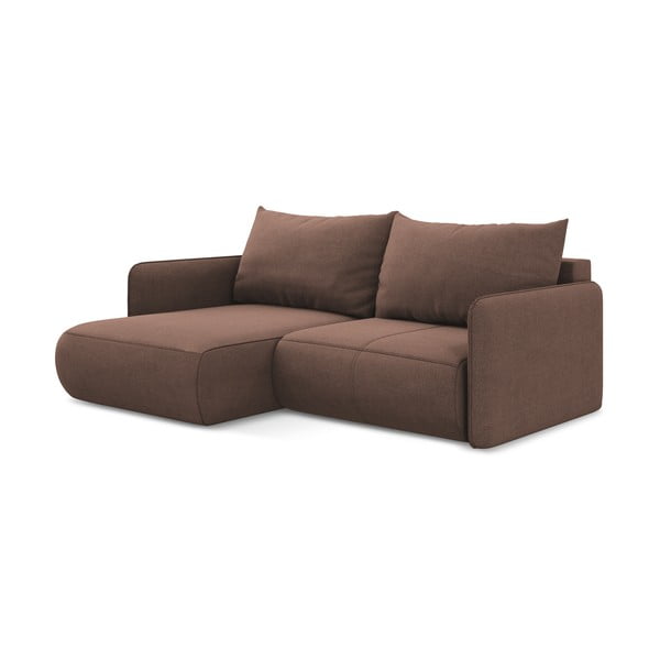 Rožinės spalvos sulankstoma/su sandėliavimo vieta kampinė sofa (su kairiuoju kampu) Nanea – Makamii-image-4
