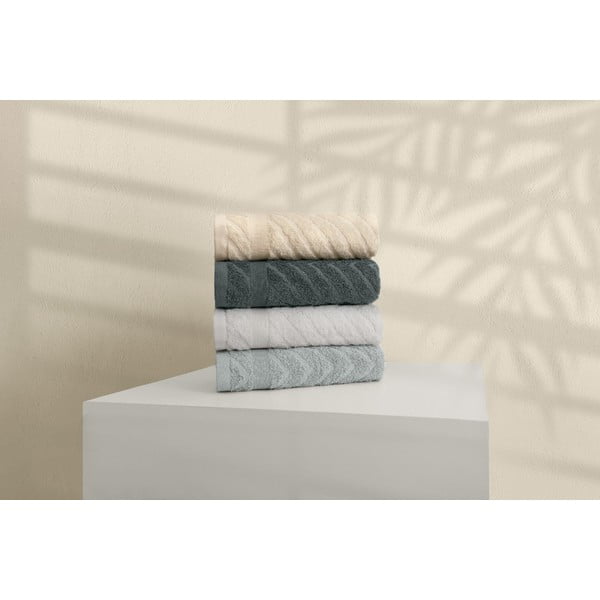 Geltonos spalvos/pilkos spalvos iš frote audinio iš medvilnės rankšluosčiai 4 vnt. 50x90 cm – Foutastic-image-1