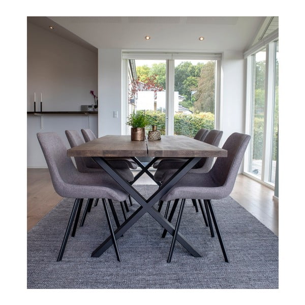 Ąžuolo medienos valgomojo stalas House Nordic Montpellier Smoked Oiled Oak, 200 x 95 cm-image-1