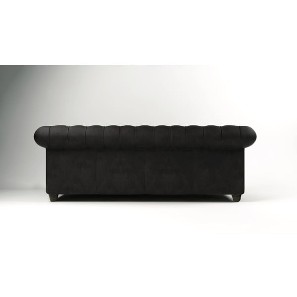 Juodo aksomo sofa 230 cm Cambridge - Ropez-image-2