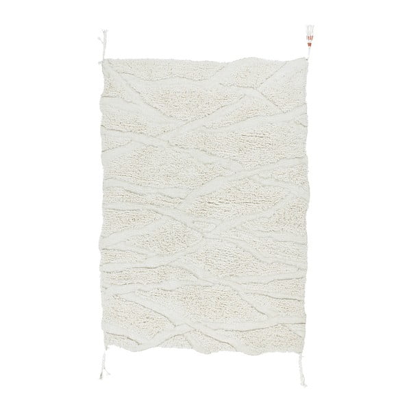 Skalbiamas/rankų darbo iš vilnos kilimas baltos spalvos 170x240 cm Enkang Ivory – Lorena Canals