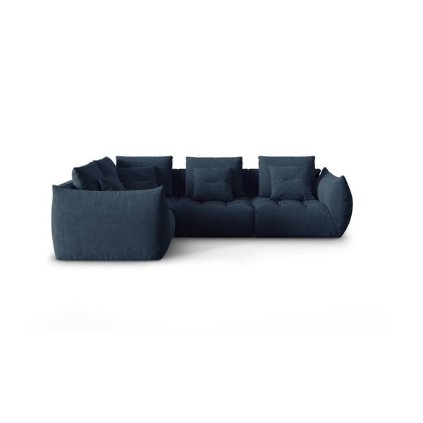 Kampinė sofa tamsiai mėlynos spalvos (su kairiuoju kampu/„L“ formos) Bloom – Micadoni Home