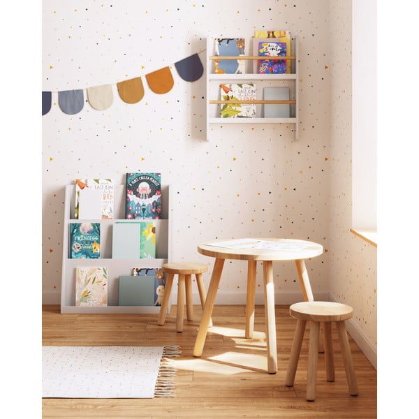 Baltos spalvos vaikiška knygų spinta 59,5x69,5x23 cm Adiventina – Kave Home-image-3