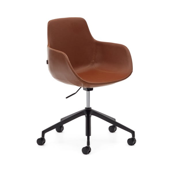 Valgomojo kėdės konjako rudos spalvos su ratukais 2 vnt. Tissiana – Kave Home