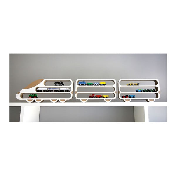 3 lentynų rinkinys Unlimited Design for kids Lokomotyvas ir 2 vagonėliai-image-3