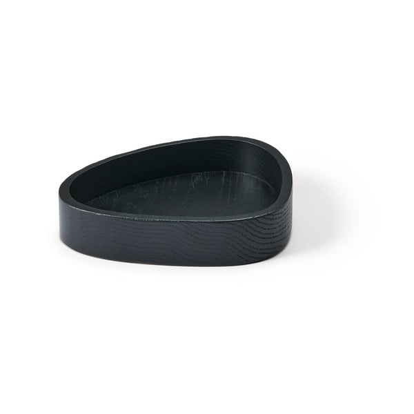 Dekoratyvinė juodos spalvos iš medžio daiktadėžė 14x12,5x3 cm Curve S – LIND DNA