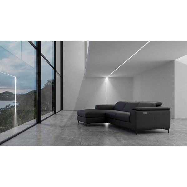 Kampinė sofa tamsiai pilkos spalvos iš odos (su kairiuoju kampu) Brito – MESONICA-image-1